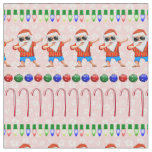 Ugly Christmas Dabbing Santa On Red Fabric