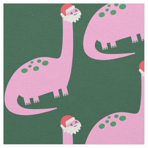 ugly christmas dinosaur brontosaurus fabric