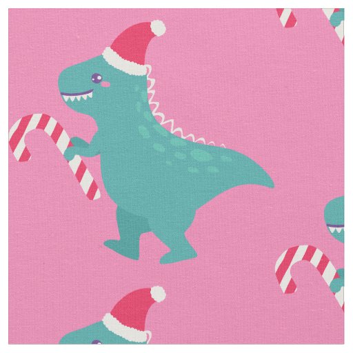 ugly christmas dinosaur trex snowflakes winter  fabric