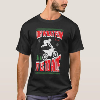 Ugly Christmas Dirt Bike Motocross Xmas T Shirt422 T-Shirt