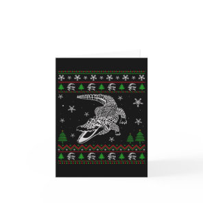 Ugly Christmas For Alligator Lovers Fun Ugly  Card