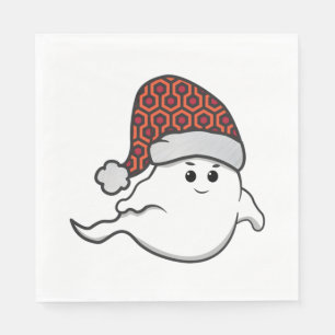 ugly christmas ghost spooky hotel carpet napkins