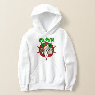 ugly christmas hail santa pentagram hoodie