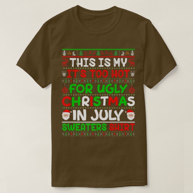 Ugly Christmas in July Sweaters Hawaiian Beach Sum (Design Front)