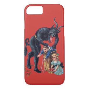 ugly christmas krampus antique red iPhone 8/7 case
