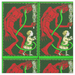 ugly christmas krampus child victorian fabric