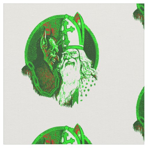 ugly christmas krampus st nicholas santa fabric
