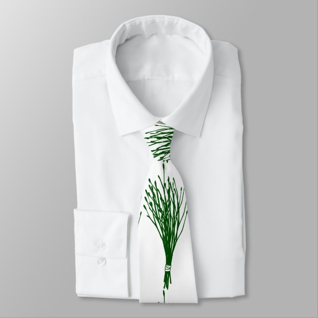 ugly christmas krampus willow rod neck tie (Tied)