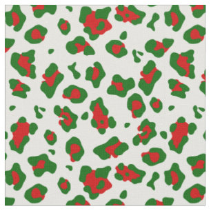 ugly christmas leopard animal print fabric