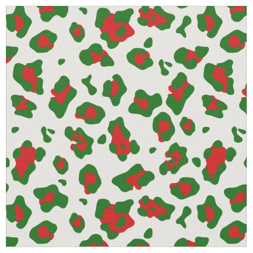 ugly christmas leopard animal print  fabric