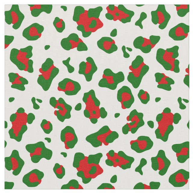 ugly christmas leopard animal print  fabric (Close Up)