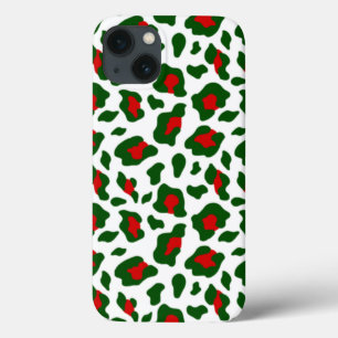 ugly christmas leopard print iPhone 13 case