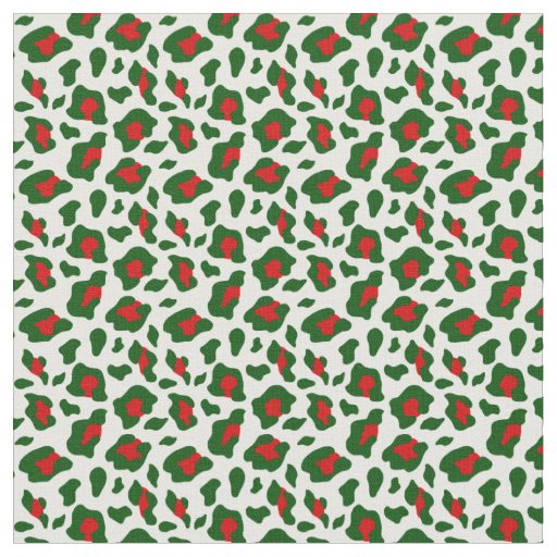 ugly christmas leopard print fabric