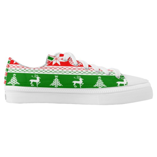 Ugly Christmas Low-Top Sneakers (Left Shoe Inside)
