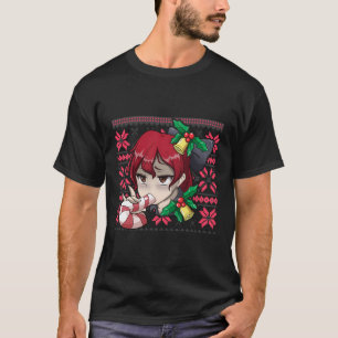 Ugly Christmas Otaku Ahegao Ecchi Etchi Lewd Henta T-Shirt
