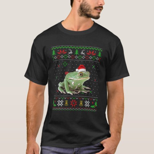 Ugly Christmas Pajama Sweater Frog Animals Lover