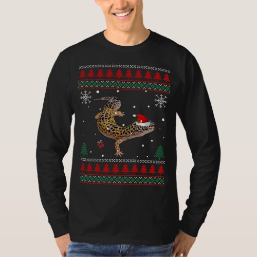 Ugly Christmas Pajama Sweater Leopard Gecko Animal