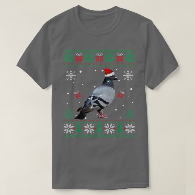 Ugly Christmas Pajama Sweater Pigeon Animals Lover (Design Front)
