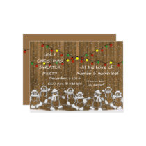 Ugly Christmas Party Invitation Postcard