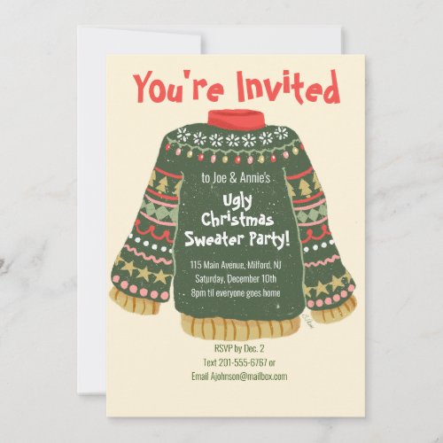 Ugly Christmas PartyInvitation Invitation