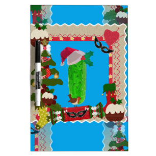 ugly christmas pickle dry erase board