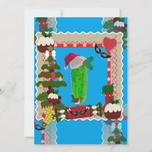 ugly christmas pickle holiday card