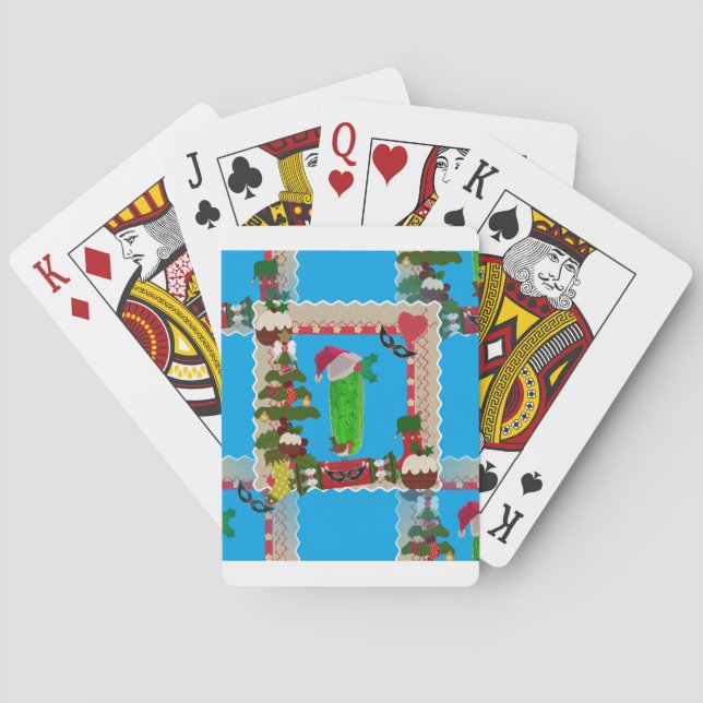 ugly christmas pickle poker cards (Back)