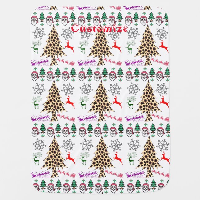 Ugly Christmas Random Mishmash Thunder_Cove Baby Blanket (Front)