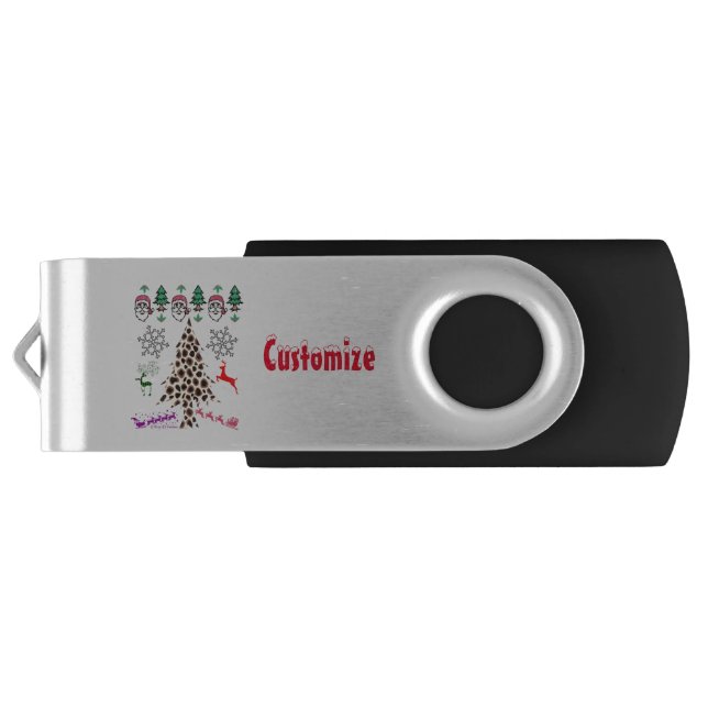 Ugly Christmas Random Mishmash Thunder_Cove Flash Drive (Back)