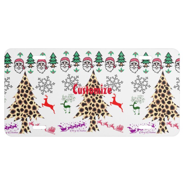 Ugly Christmas Random Mishmash Thunder_Cove License Plate (Front)