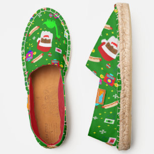ugly christmas robot african black santa hotdog espadrilles