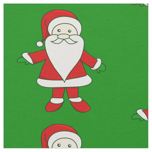 ugly christmas santa claus funny xmas fabric