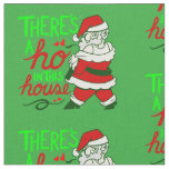 ugly christmas santa claus ho house fabric