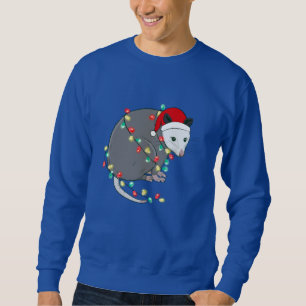 ugly christmas santa claus opossum sweatshirt