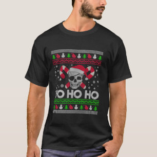 Ugly Christmas Santa Pirate Yo Ho Ho Long Sleeve T T-Shirt