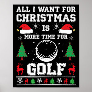 Ugly Christmas Shirts Men's Dry Fit Golf Xmas Holi Poster