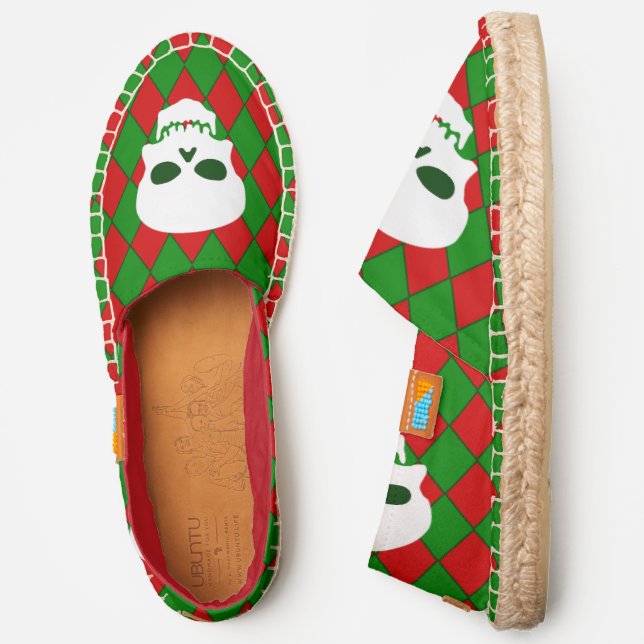  ugly christmas skull harlequin creepy espadrilles (Side)