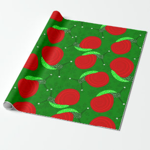 ugly christmas snails snowflakes bugs insects wrapping paper