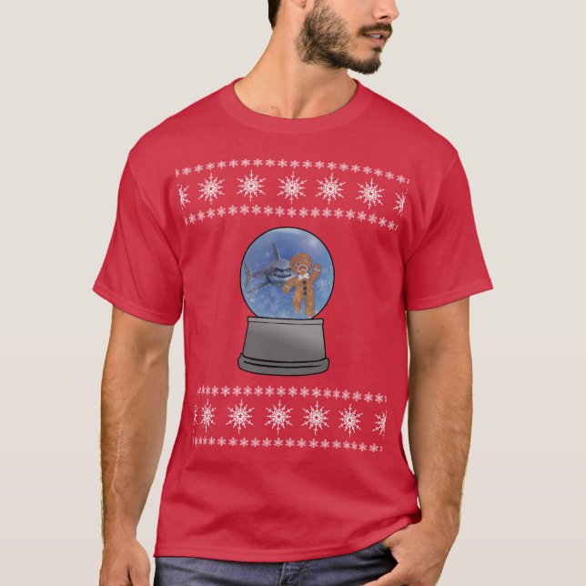 Ugly Christmas Snow Globe  T-Shirt (Front)