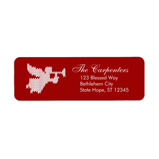 Ugly Christmas Sweater Angel Christian Religious Label (Front)