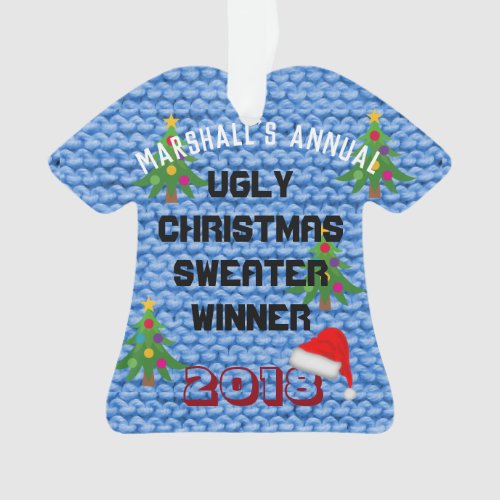 Ugly Christmas Sweater Award ornament