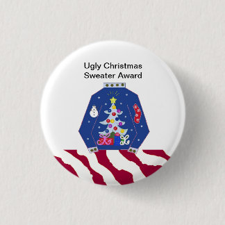 Ugly Christmas Sweater Award Pinback Button