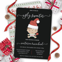 Ugly Christmas sweater Baby Shower Invitations