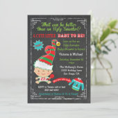 Ugly Christmas sweater Baby Shower Invitations (Standing Front)