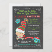 Ugly Christmas sweater Baby Shower Invitations (Front)