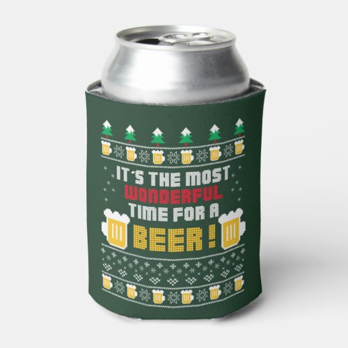 Ugly Christmas Sweater Beer Beer Can Cooler