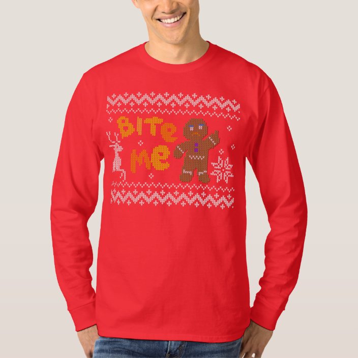 gingerbread man ugly christmas sweater