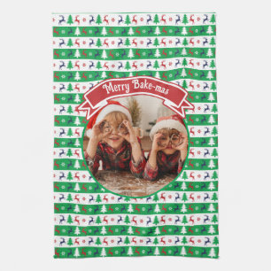 Ugly Christmas Sweater Bright Jumper Photo  Kitchen Towel