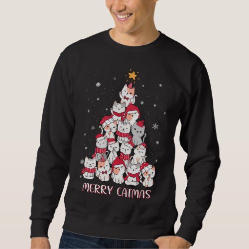 Ugly Christmas Sweater Cat Tree _ Funny Xmas Cat G