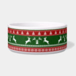 Ugly Christmas sweater Ceramic Pet Bowl<br><div class="desc">Ugly Christmas sweater ceramic pet bowl. Click on "Edit design" to add text.</div>